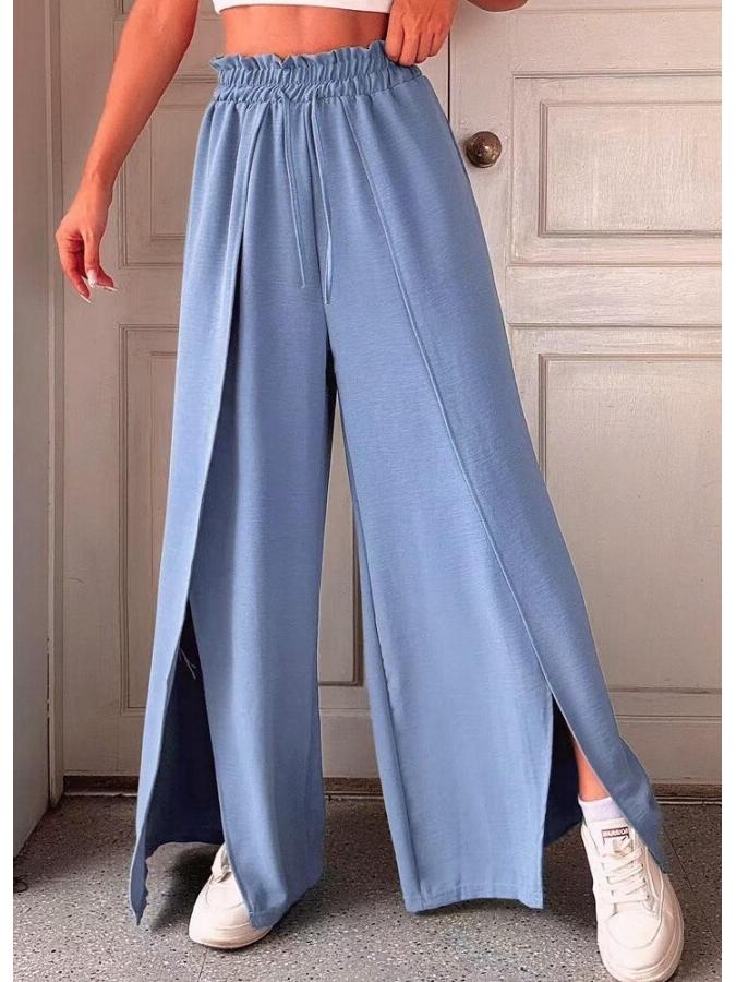 2025 Spring/Summer Elegant High Waist Pleated Wide Leg Pants for Women