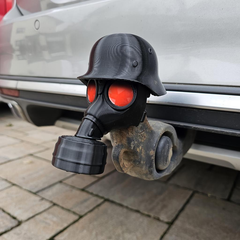 Cover Cap for Trailer Coupling, Fun Helmet Trailer Hitch Cover, Trailer Coupling Protective Cap, Car Decoration Accessories