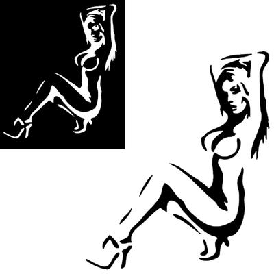 Adesivi decorativi autoadesivi per vetrine per camion per auto modello ragazza sexy