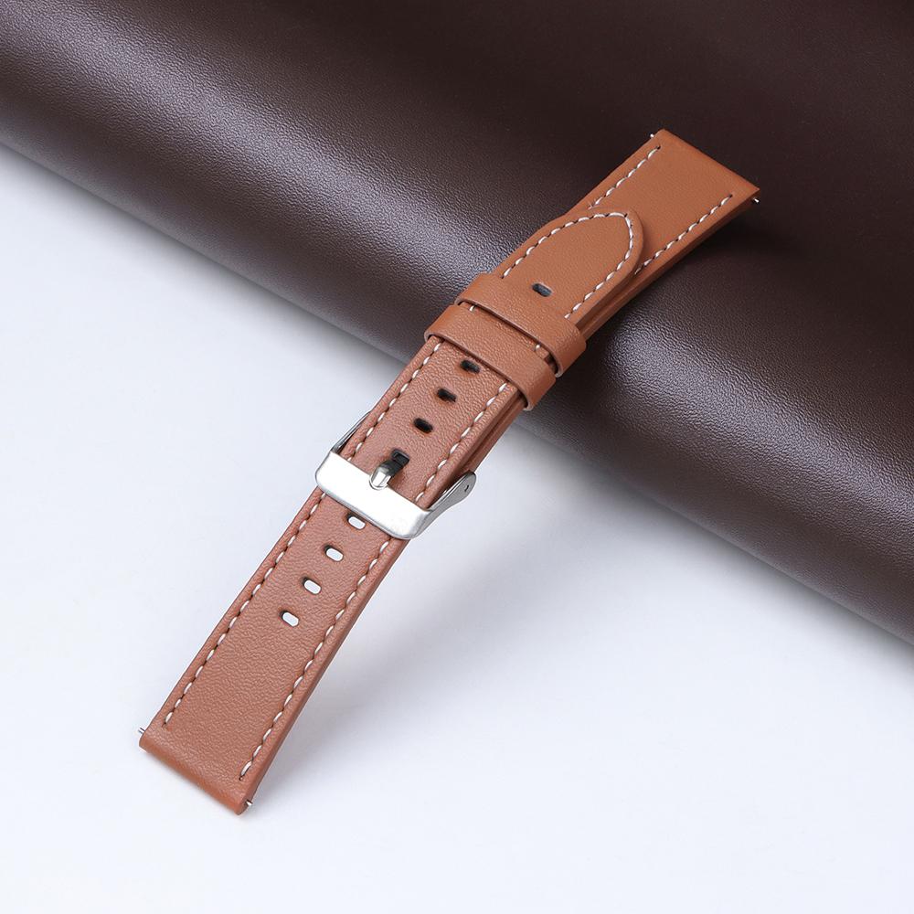 22mm 20mm Watch Band Cowhide Watchband for Huawei GT3 for Samsung Strap for Men Steel Pin Buckle High Quality Wrist Bracelet