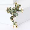 Retro Simple Alloy Rhinestone Long Leg Frog Brooch Temperament Personality Men'S And Women'S Clothing Corsage Jewelry Animal Pin