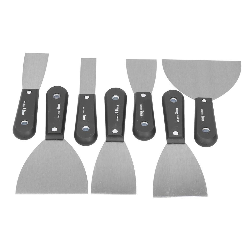 7 Pcs Plaster Knife Set Portable Steel Putty Knife Set for Drywall Wood Paint Tools