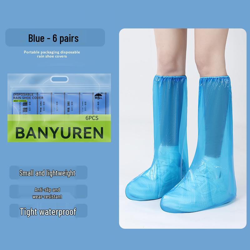 Portable Waterproof Thick Transparent Disposable Shoe Covers - Individually Packed for Outdoor Use
