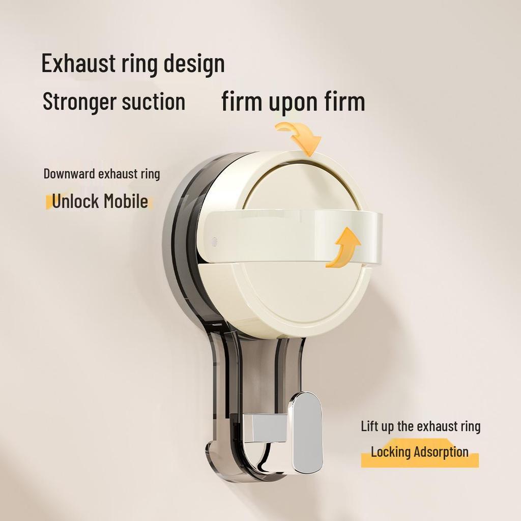 Jianxiu No-Drill Suction Cup Hook for Bathroom and Toilet Doors – Strong, Traceless, Vacuum Hook