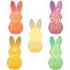 Cartoon 3D Printed Easter Rabbit Lamp Cute Lightweight Easter Atmosphere Light Plastic LED Easter Bunny Ornament