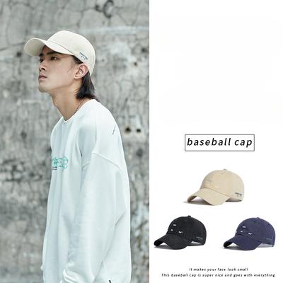 Hats Men and Women Korean Cotton Soft-top Alphabet Baseball Cap Hip Hop Hat Casual Curved Tidal Visor Embroidered Cap