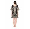 TreegoArt Fashion Women's Polyester Short Kaftan Caftan Printed Adjustable Boho Dress Nightwear Maxi Gown
