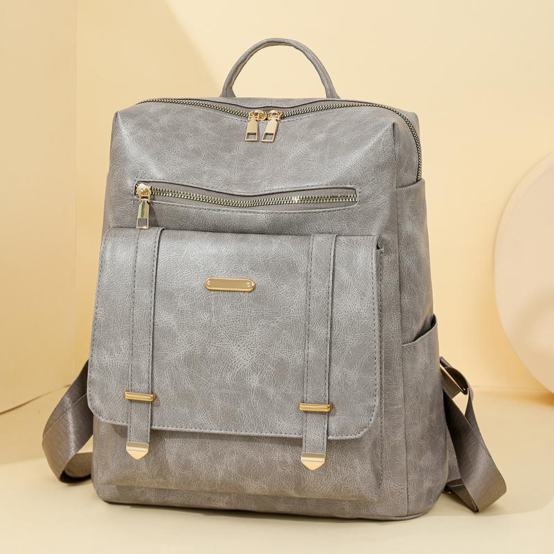 PU Rucksack Retro Großer Fassungsvermögen Rucksack Damen Reisetasche