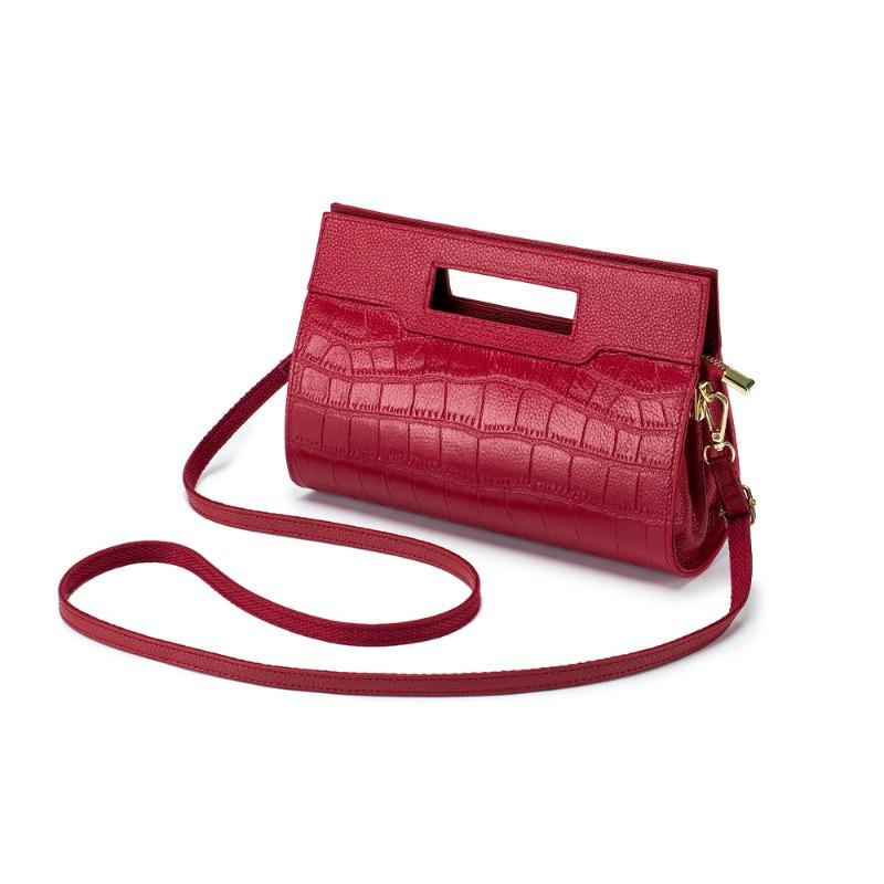 

New fashionable large-capacity handbag women s leather classic shoulder messenger bag light luxury simple temperament women s bag вина червоного кольору