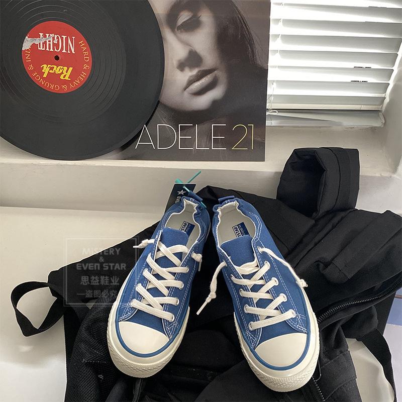 Student one-pedal lazy shoes versatile board shoes retro canvas shoes 116