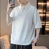 VANCAMEL Men's Casual Jacquard Short Sleeve T-Shirt