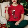 Harajuku Style Christmas Reindeer Alphabet TShirt Family Matching Outfits Korean Fashion Xmas Party Wear for Parents Kids Shirts