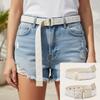 Fashion Punk Style Floral Lace Waist Belt All-match Linen-cotton Women's White Belt Y2k Casual Waist Strap Women Accessory