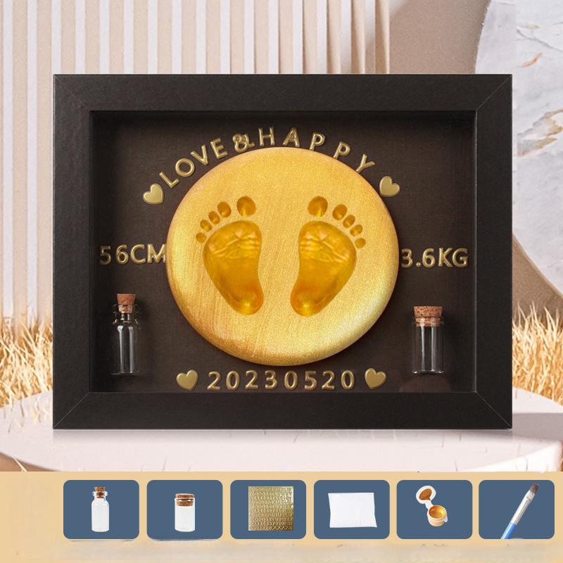 

2 Pcs Baby Hand Foot Print Kit with Photo Frame,Newborn Keepsake Gift for 100 Days 1st Birthday, Bulk Order