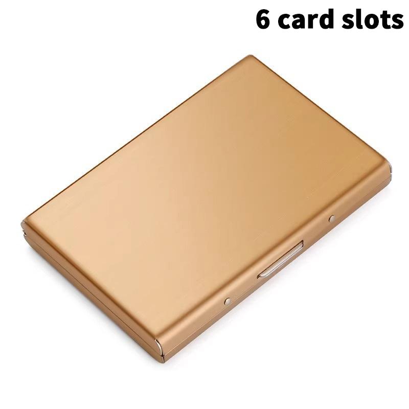 Anti-Magnetic Metal Wallet RFID Blocking Slim Card Holder Durable for Men Women Outdoor Activity
