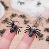 50/1000Pcs Realistic Spider Halloween Christmas Decoration Plastic Mini Spider Black Haunted House Cake Top Decorations Toys