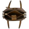 Tory Burch Walker Adjustable Detachable Shoulder Strap Leather Briefcase Crossbody Tote Bag Small Women bags Hazelnut-Brown 73625-244