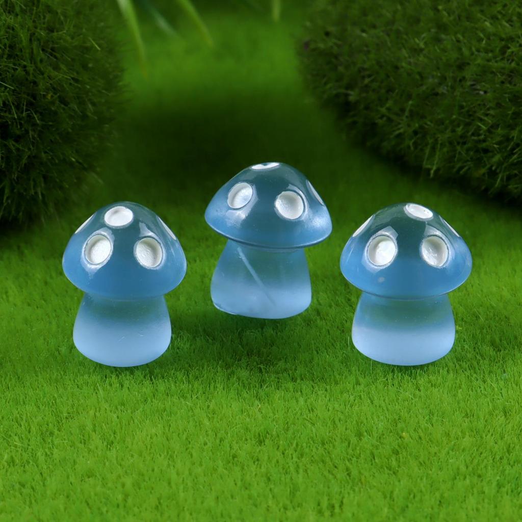 Mini Transparent Mushroom Ornaments for Moss Gardens and Balcony Potted Plants