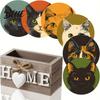 Non Slip Cup Coasters Wooden Cat Coasters, Decorative Heat Resistant Table Mats, Non-slip Reusable Insulation for Hot Drinks And Desk Protection