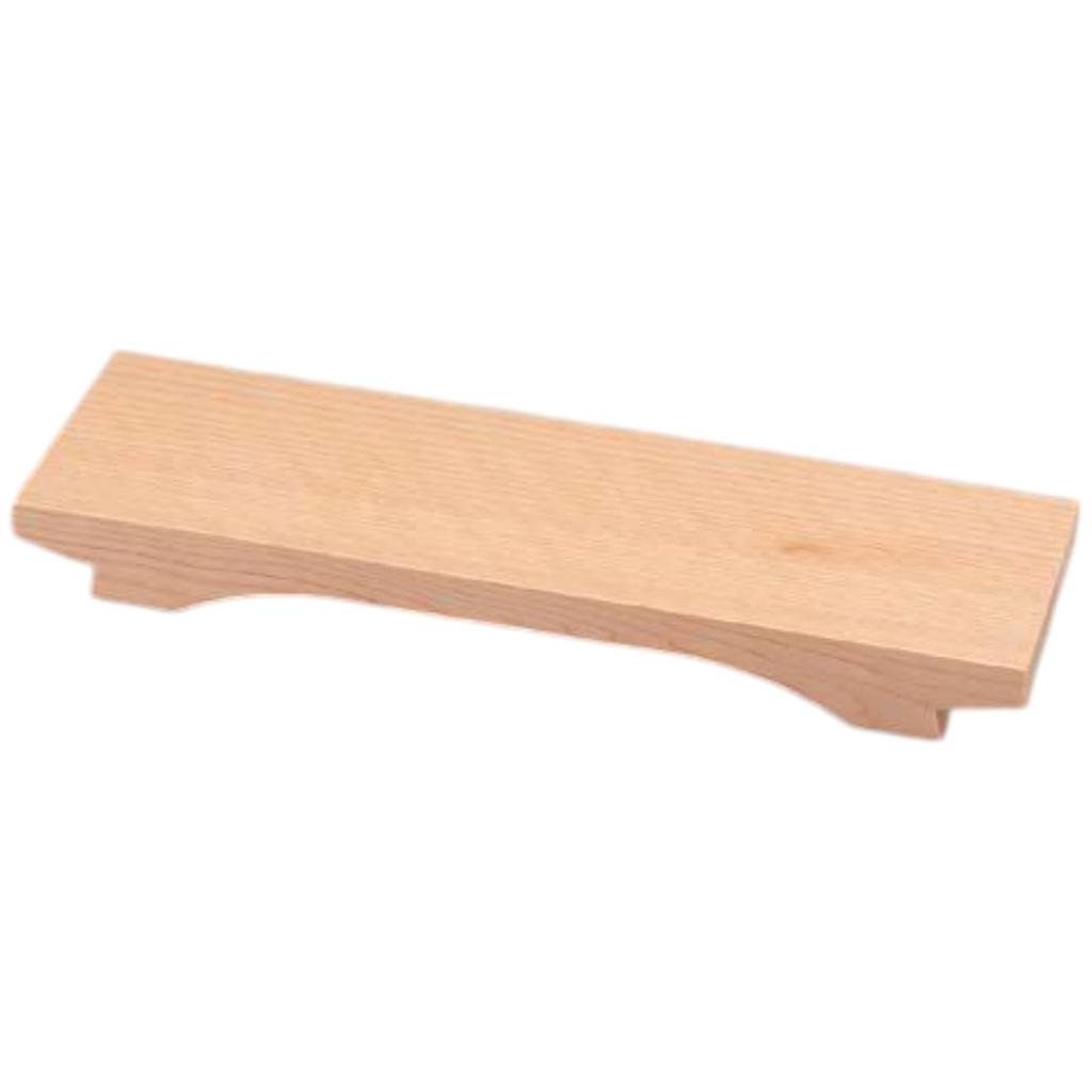Premium Nigiri Sushi Long Hinoki Serving Stand Made in Japan J-kitchens Plate, 1.0cm (Small), Break-Resistant,