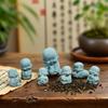 Zen Garden Animal Monk Resin Statue Stone Decor for Outdoor Meditation Home Spiritual Ambiance