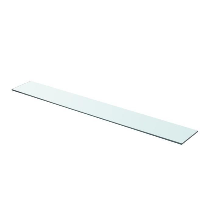 Panneau d'étagère en verre transparent 90 x 12 cm - VIDAXL - Gris - Contemporain - Design