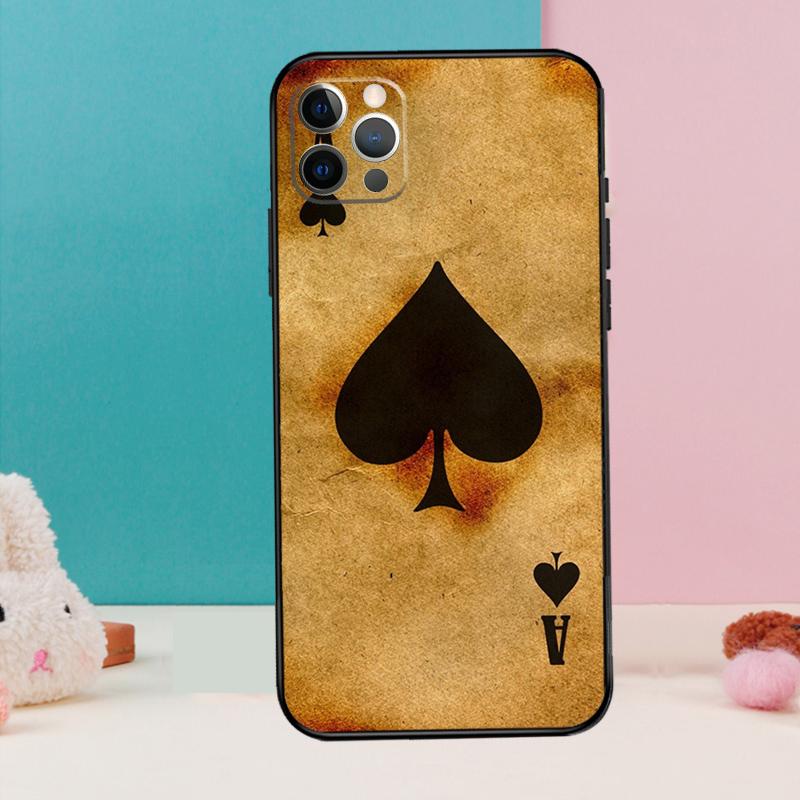 Ace of Spades Phone Case For iPhone 17 Air 16 15 14 13 11 12 Pro Max 12 13 mini 15 16 Plus 16e Cover Coque