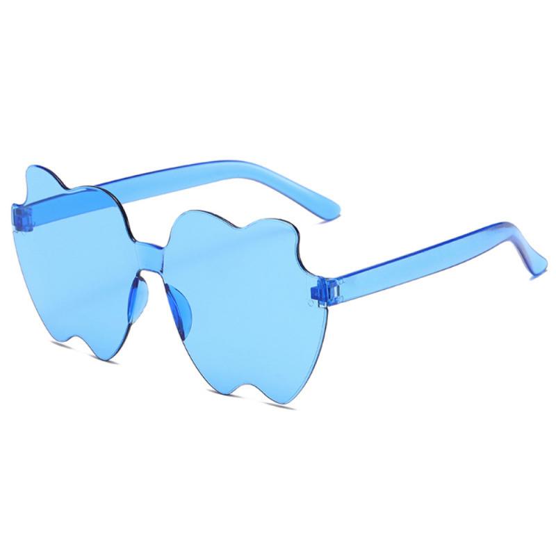 2/4/6PCS Eyewear Frameless Clear Lens Colorful Funny Gafas De Sol Shades Polarized Rimless Jelly Color Personality For Women Men