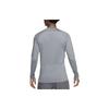 Nike Pro Warm Solid Logo Round Neck Long Sleeve Sport Tee Men Tops Grey FB7982-084