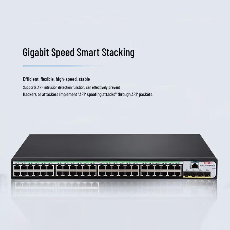 H3C S1850V2-52X-PWR 48-Port Gigabit L2 Managed PoE Switch