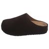Lazy wind frosted leather Birkenstock bag head slippers autumn and winter lazy people without heels wear thick-soled slippers