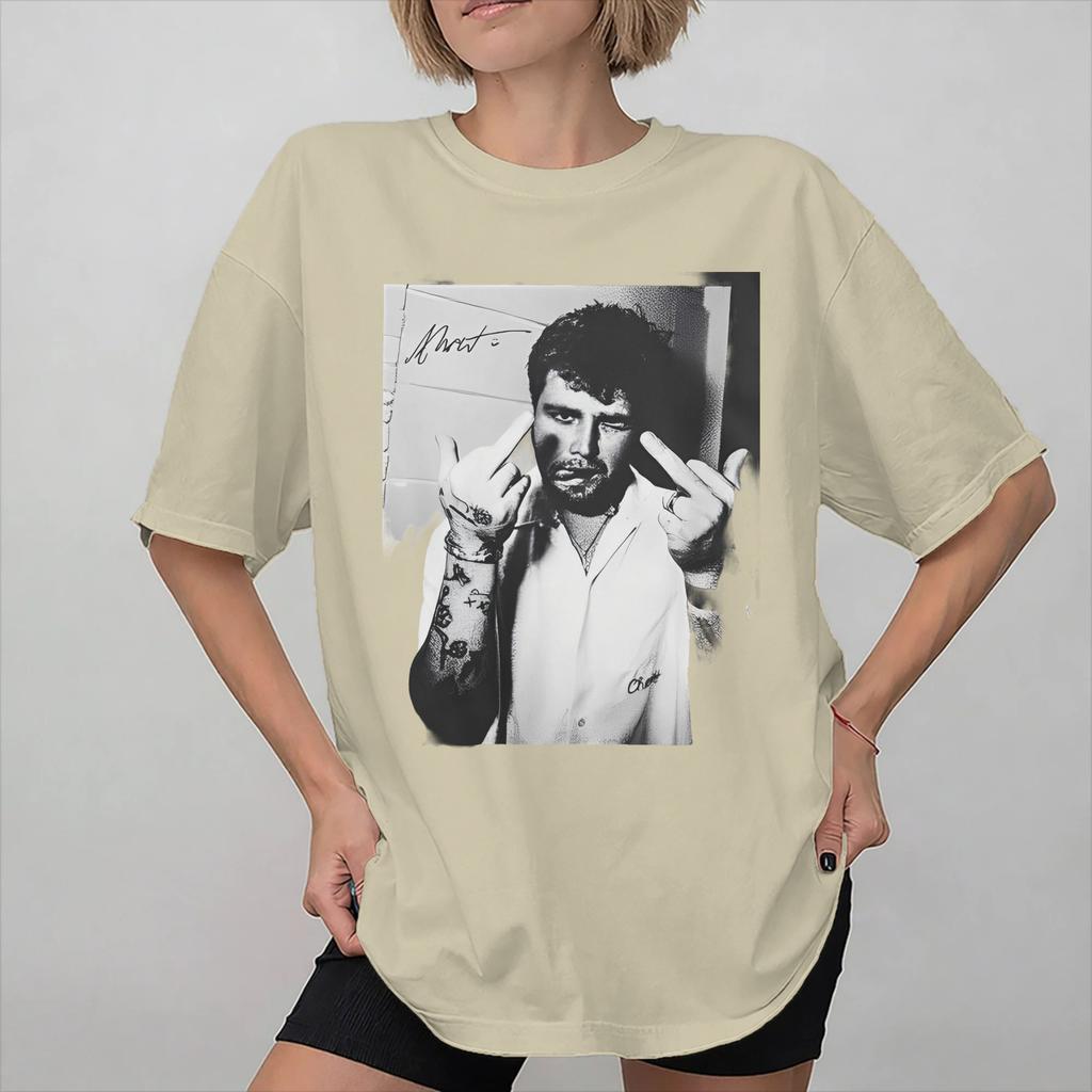 Unisexs Womens Alex Warren Face Funny Tour Shirt Pure Cotton Graphic TShirt Top Clothing