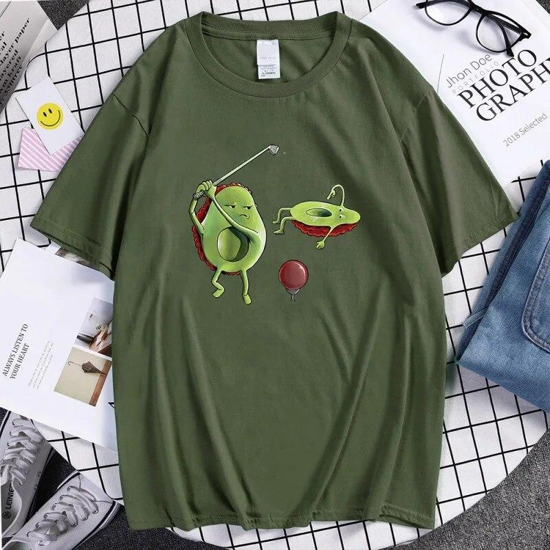 

Забавные модные футболки с авокадо, унисекс, дышащая повседневная одежда Harajuku 2XL