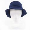 Pristine HERMES Hat H Logo Embroidered Bucket Hat Navy Cotton Women XS Used