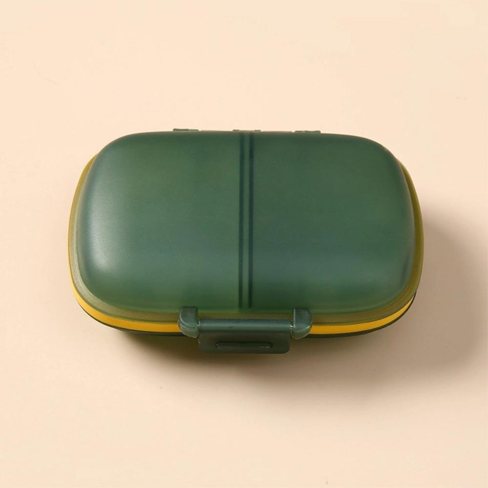 

New Mini Weekly 7 Days 8 Grids Pill Cases Box Portable Small Organizer Storage Travel Container for Vitamin Fish Oils Medicine зелёный
