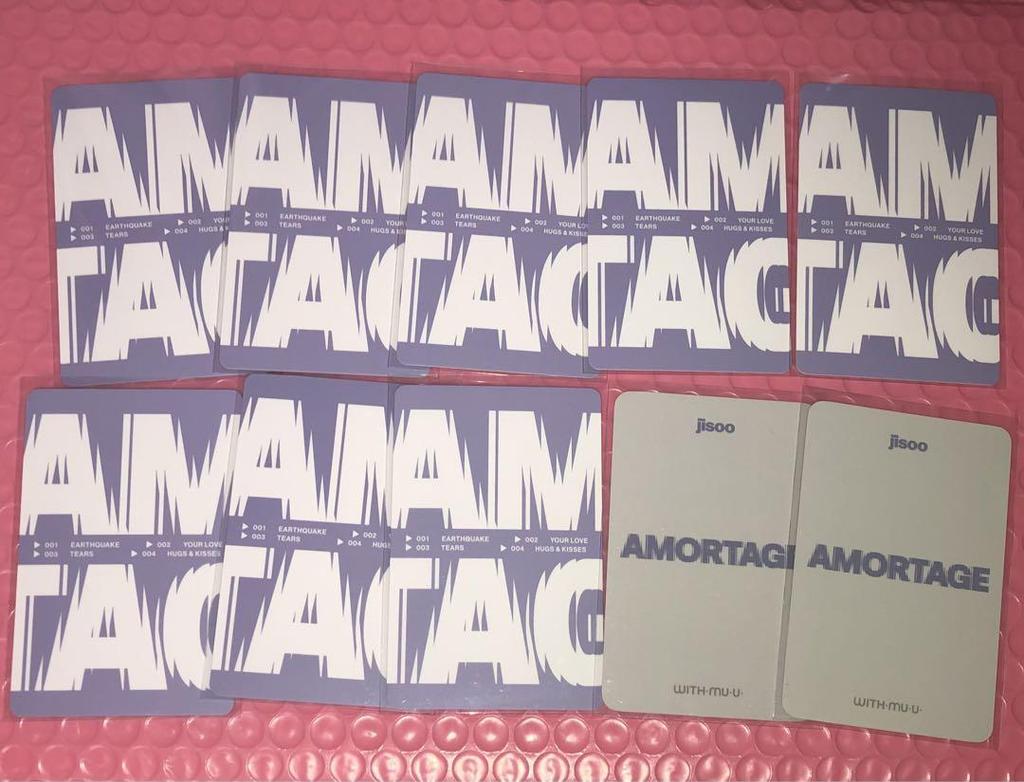 [USED] blackpink AMORTAGE POPUP with muu Jisoo trading card