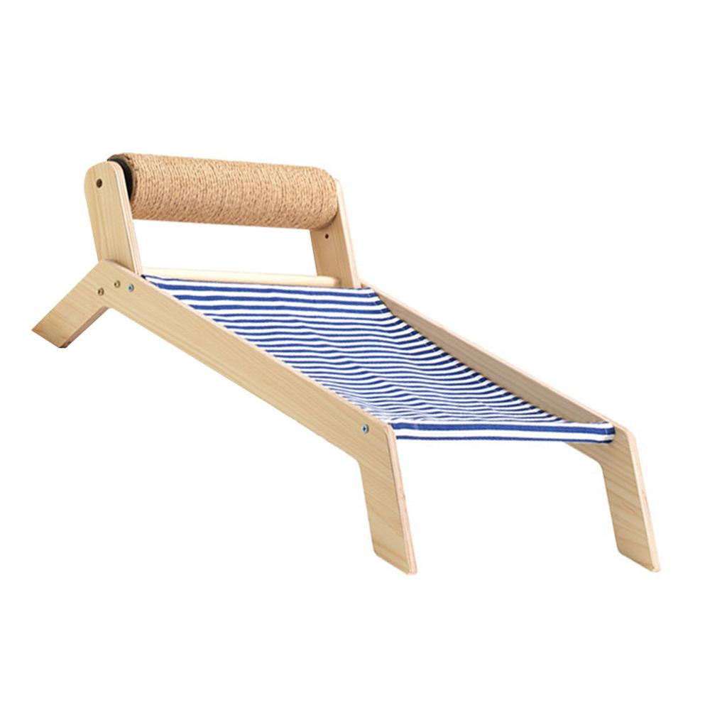 Cat Beach Chair Summer All Seasons Elevated Cat Bed with Sisal Scratcher for Outdoor Indoor Beach