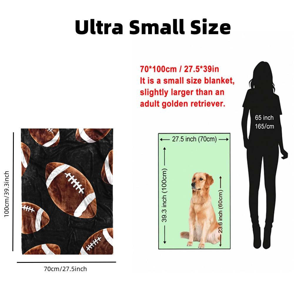 1PC Rugby Print Blanket – Made of soft, fluffy flannel, perfect for sofas, beds or recliners. Ideal for Christmas holiday decora