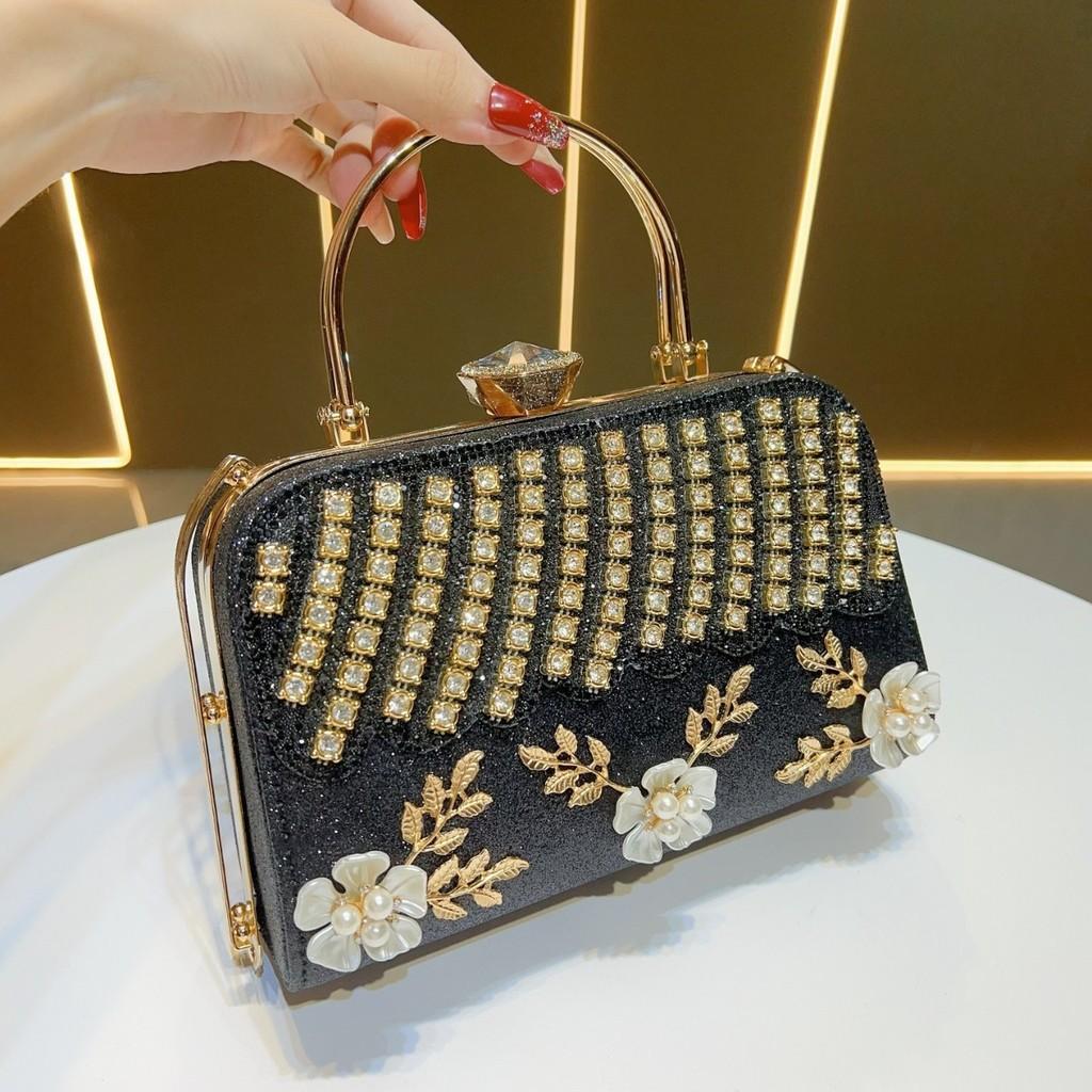 Polyester Clutch Bag For Evening Dress With Sparkling Embellishments For Formal Events