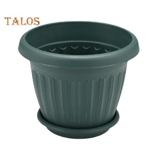 

Великий квітковий горщик Непогодостійкий горщик з дренажними отворами та блюдцем Стійкий до тріщин кашпо для кімнатних рослин Орхідеї на відкритому повітрі Сукуленти Трави XL зелений