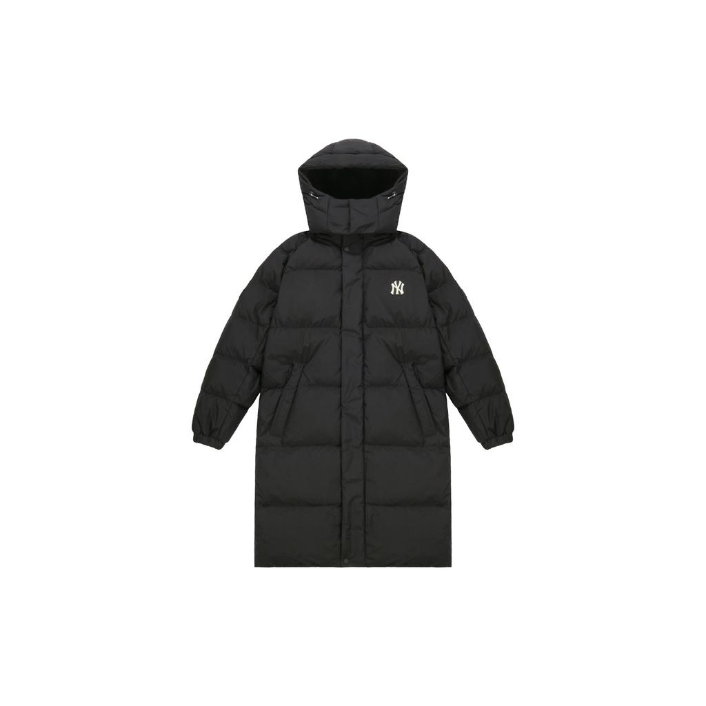 MLB New York Yankees Solid Color Simple Large Logo Warm Down Jacket Winter Long Unisex Jacket Black 3ADJEC816-50BKS