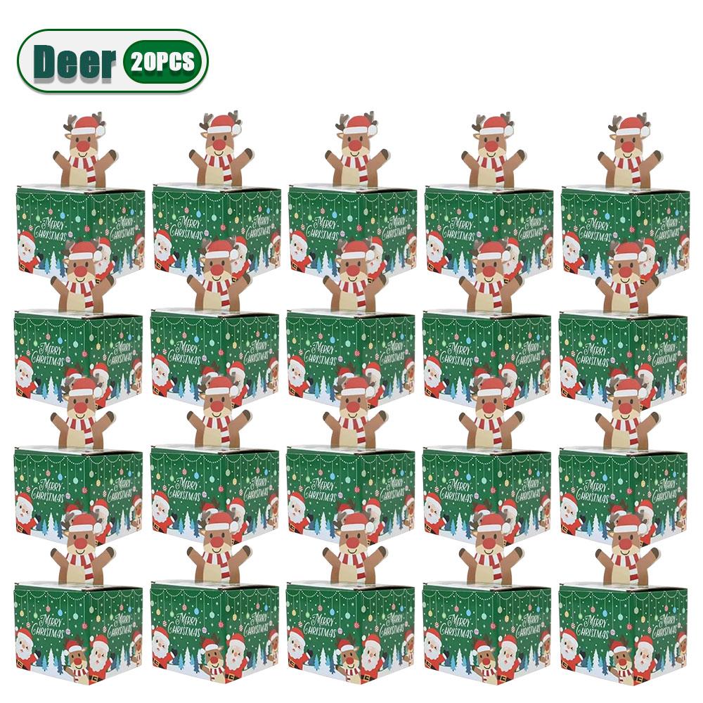 Christmas Surprise Box Festive Money Draw Gift Box with Santa Claus Elk Tree Pattern Holiday Party Supplies Home Decoration