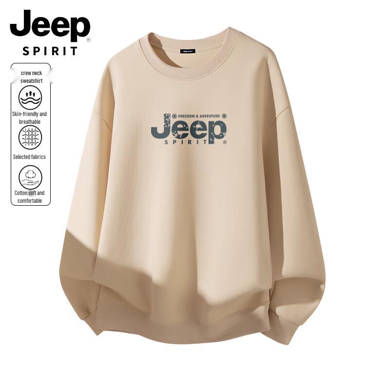 

JEEP SPIRIT Men s Pojing Xianfeng Print Crewneck Sweatshirt 2XL