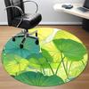 1pc Lotus Leaves Nature Office Round Area Rug,  Mat Suitable For Office, Under Office Chairs Bedroom Living Room Home Decor, Room Deco