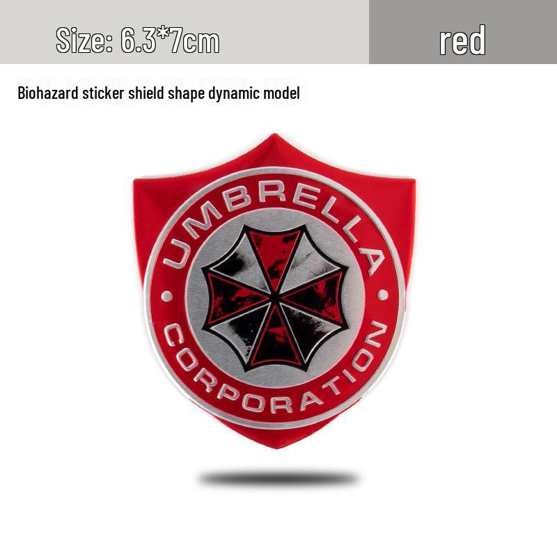 Creative Metal Car Stickers: Biochemical Crisis Scratch Cover & Umbrella Design