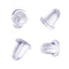 Soft Products 200Pcs Replacement DIY Soft Clear Silicone Earring Safety Backs Clutch Stopper