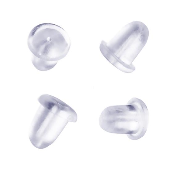 Soft Products 200Pcs Replacement DIY Soft Clear Silicone Earring Safety Backs Clutch Stopper