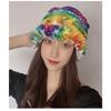 Womens Swim Cap for Long Hair Cute Korean Style Colorful Fabric Design Elegant Beach Photography Hot Spring Swimming Cap