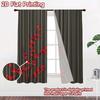 2D flat printing 2pcs Curtain Party Window Curtains Elegant Red Blossoms Digital Printed Polyester Drapes Festive Holiday