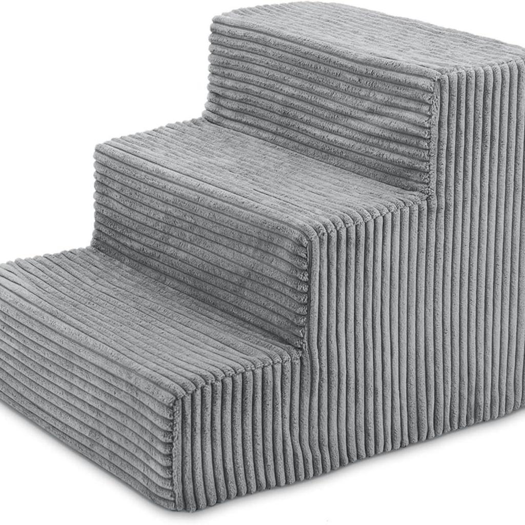 Pet Ladder for Dogs - Five-Layer Striped Sofa & Bed Steps with Sponge, Right Angle Design